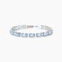 Bracciale in argento con acquemarine sintetiche