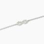 Bracciale in argento con catena forzatina e infinito
