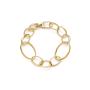 Bracciale in argento dorato con maglie ovali