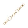 Bracciale in argento dorato con maglie ovali