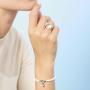  Bracciale in acciaio con perle conchiglia Mamanonmama