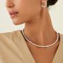 Collier piatto con pavé di diamanti