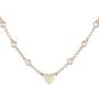 Collana Oro Rosa Diamanti e Diamante Fancy Taglio Cuore 