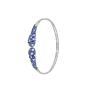 Bracciale Rigido Oro Bianco Diamanti e Zaffiri 