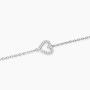 Bracciale con cuore tempestato di diamanti lab-grown