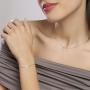 Bracciale con cuore tempestato di diamanti lab-grown