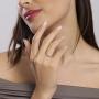 Anello trilogy con diamanti lab-grown 0,06 carati