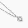 Girocollo con ciondolo cuore e diamante lab-grown