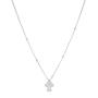 Collana Croce Oro Bianco e Diamanti