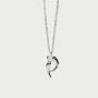 Collana con ciondolo in argento con l’iniziale P