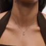Collana con ciondolo in argento con l’iniziale B