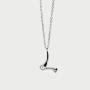 Collana con ciondolo in argento con l’iniziale L