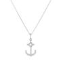 Collana Girocollo Ancora Oro Bianco e Diamanti