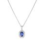 Collana Rolò con Zaffiro Ovale e Brillanti