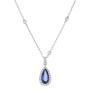 Collana Girocollo Oro Bianco con Diamanti e Zaffiri