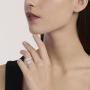 Anello in argento con pavé di zirconi bianchi