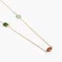 Collana in argento dorato con pietre piccole multicolor
