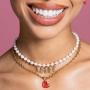 Charm Cuore Cristallo Rosso