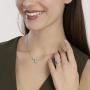 Girocollo in argento con ciondolo wave e zircone