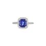 Anello Oro Bianco Diamanti e Tanzanite