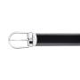 Cintura Reversibile In Pelle Nera/Marrone 30 mm Con Fibbia a Ferro di Cavallo