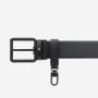 Cintura Reversibile In Pelle Stampata Nera/Liscia Da 35 mm