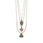 Collana Drops of Gold Set, Layered Long Necklace, Armonia 