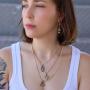 Collana Drops of Gold Set, Layered Long Necklace, Armonia 