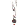 Collana Amber Bloom Set, Layered Pendant Necklace, Zucca